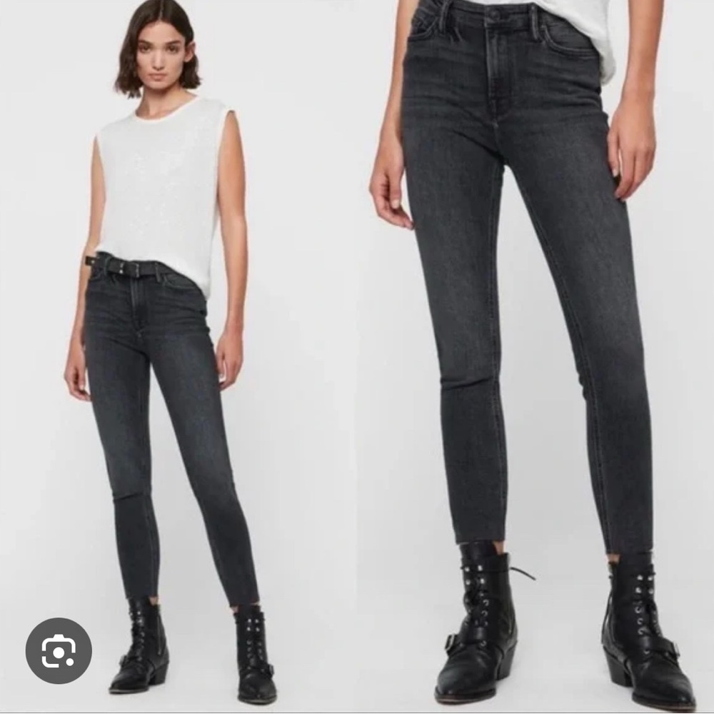 All Saints Roxanne Cropped High-Rise Skinny Jean